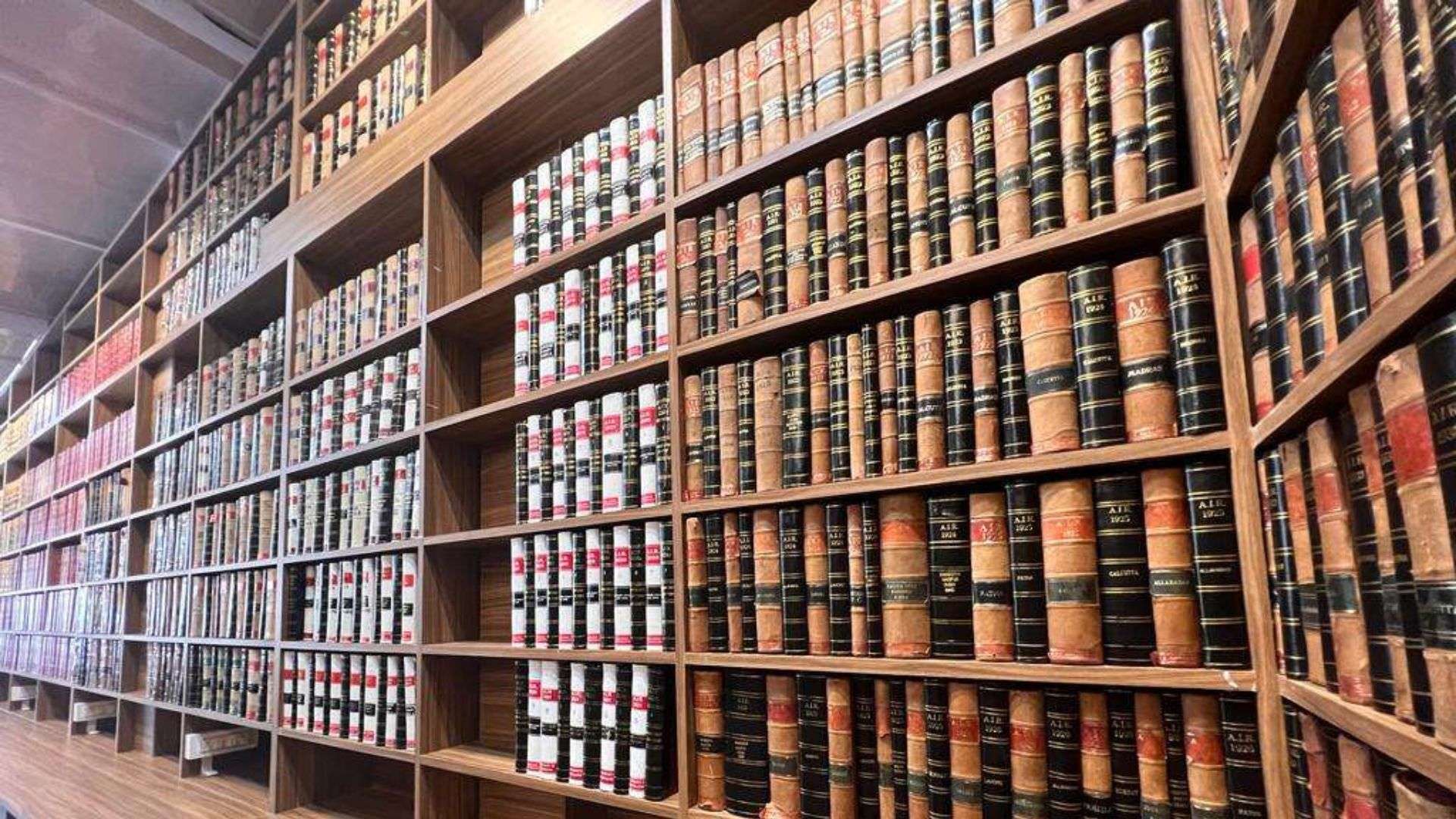 NLU Meghalaya Library Interior - A modern academic library with reading spaces and book collections