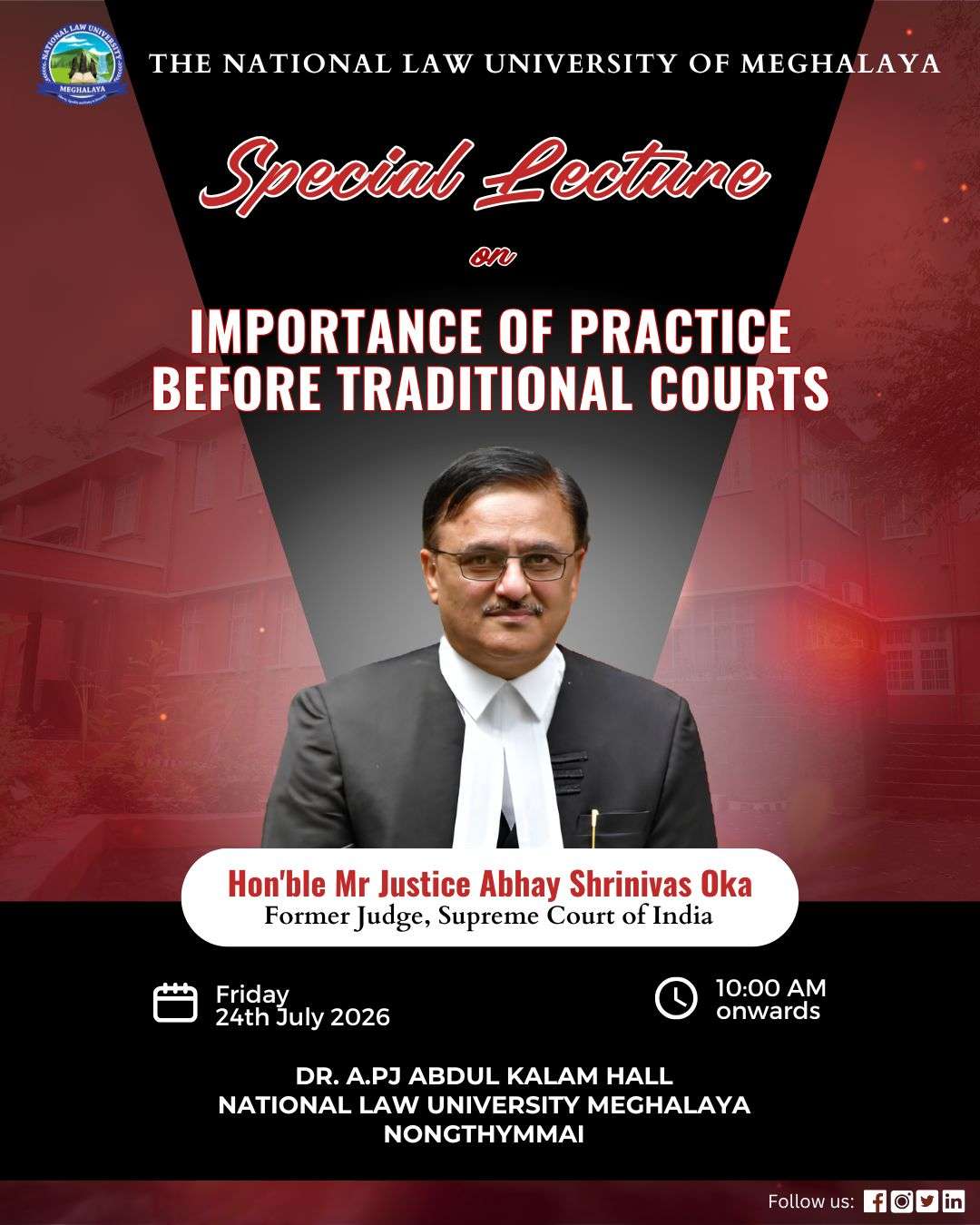 Special Lecture by Hon'ble Justice Abhay Shreeniwas Oka