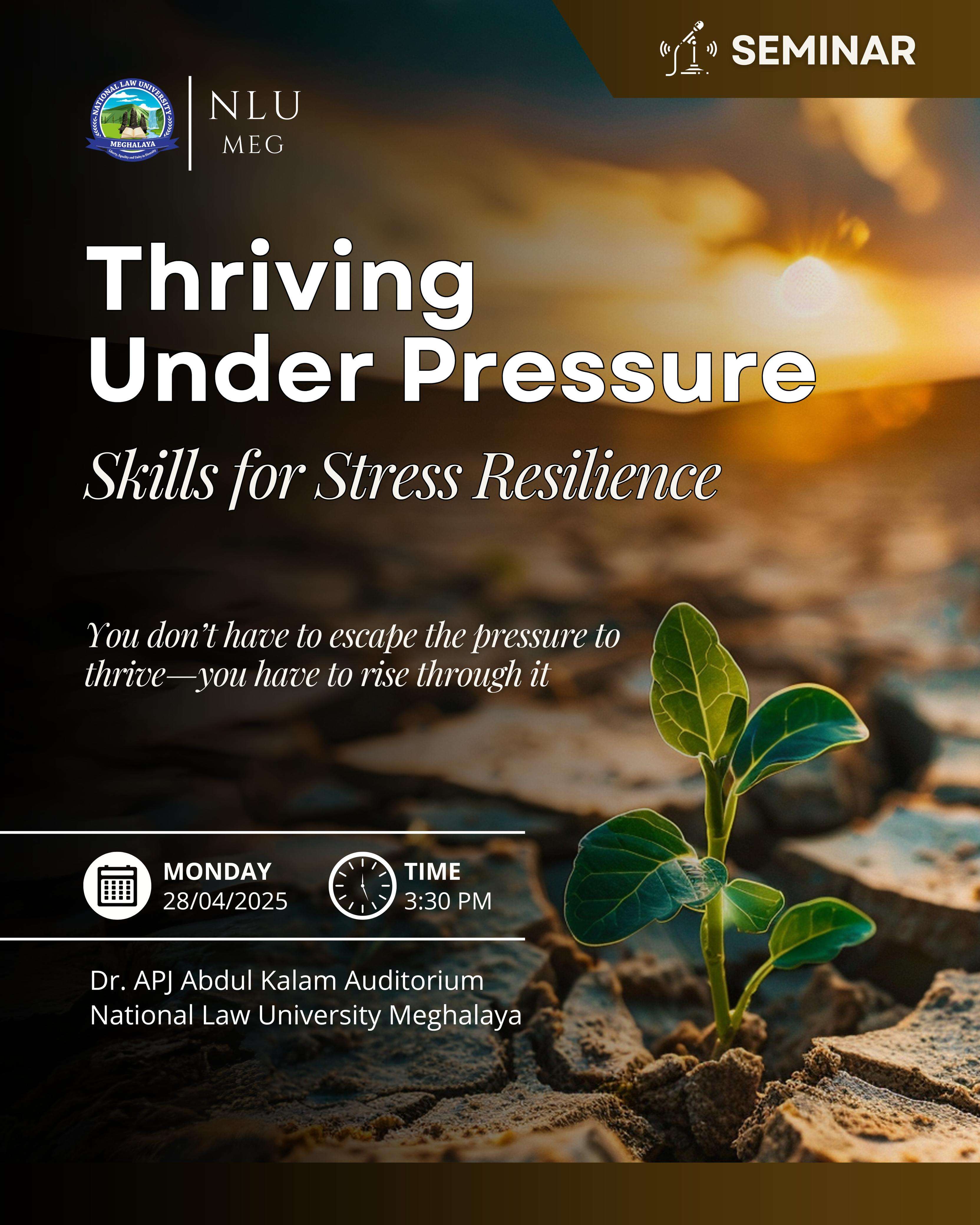 Seminar on Thriving under pressure